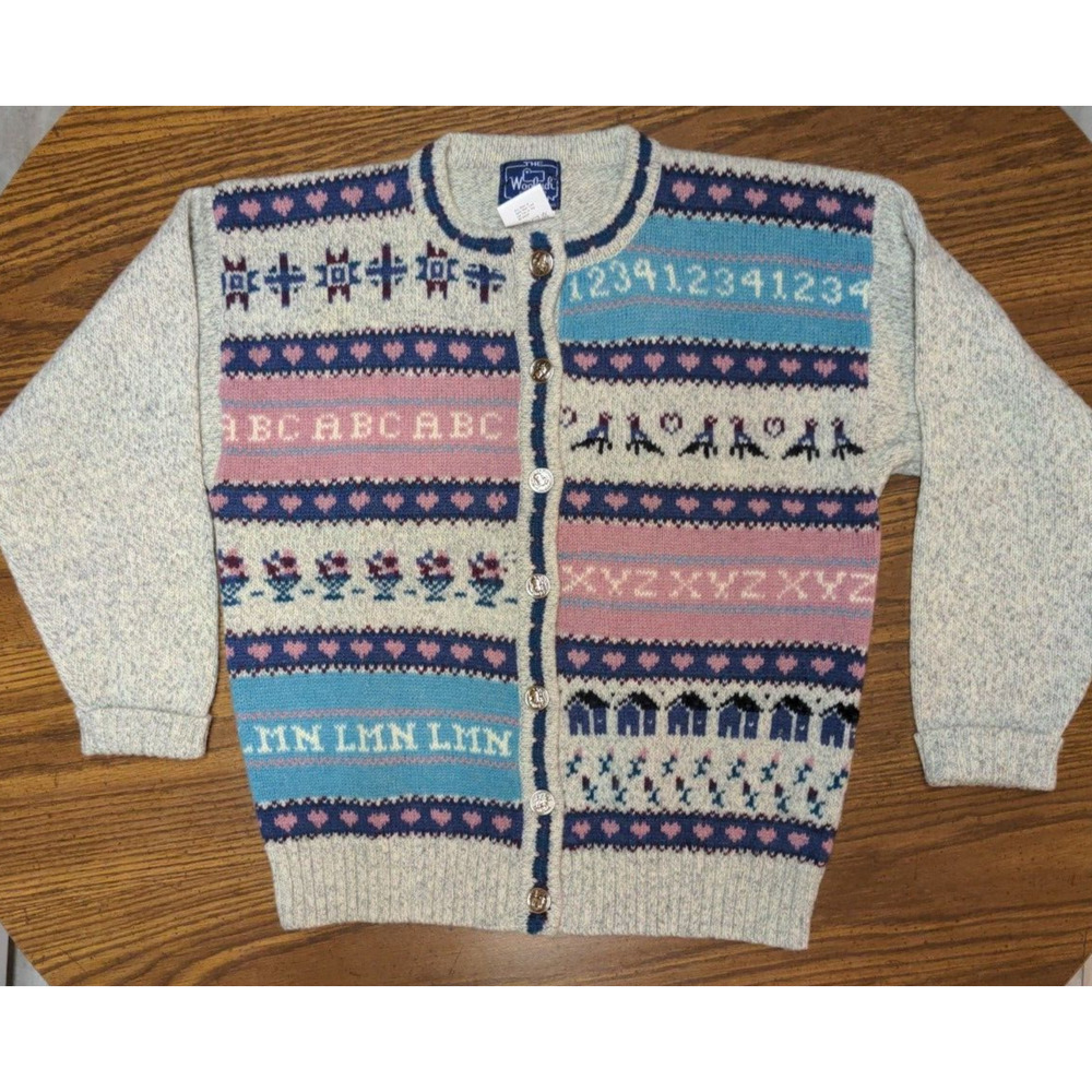 Vintage Cardigan 1990s Woolrich Sweater School Teacher Sweater - Women's Medium